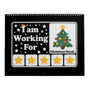 5 sterren kerstboom ben aan het werk voor kerstvak kalender