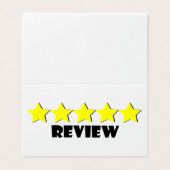 5-sterren Review Kaart (Buitenkant ongevouwen)