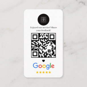 5-sterren review QR roze visitekaartje