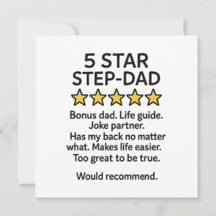 5 sterren Step-Dad Kaart