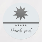 5 sterren zilveren tekst professionele labels (Design 2)