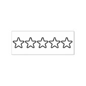 5-sterrenrating 	rubberstempel (Afrduk)