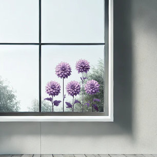 5 Stickers Lavender Dahlia (14 pouces : tailles 7,