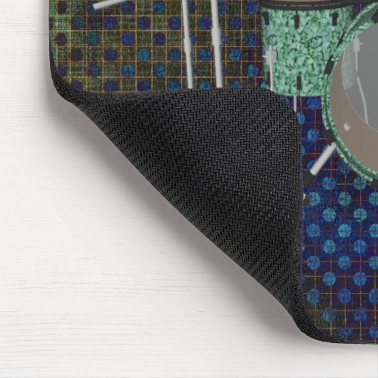 5-stuks trommelkit - aangepaste groene trommels - muismat (Hoek)