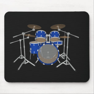 5-stuks trommelkit - blauwe afwerking - drums Mous Muismat