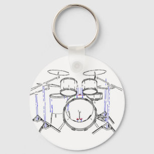 5-stuks trommelkit: markeringstekening: sleutelhanger