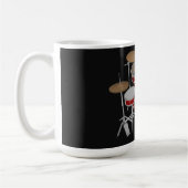 5-stuks trommelkit - Rood - koffie Mok - drumset (Links)