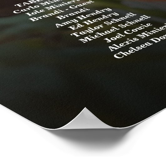 5 tables élégant tableau de sièges mariage photo (Coin)