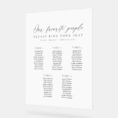 5 Tables Favorite People Acrylic Seating Chart (Angle)