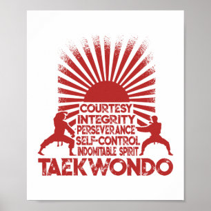 5 Tenets van Taekwondo Poster