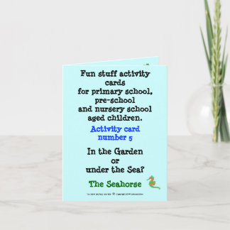 5 The Seahorse - Carte d'échantillon de taille de