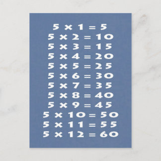 #5 Times Table Collectible Briefkaart