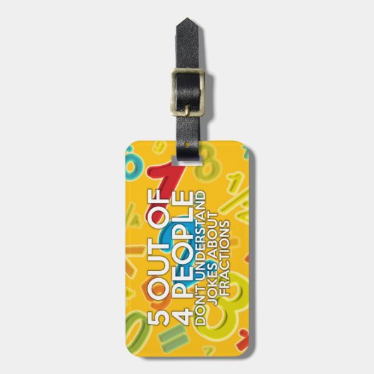 5 VAN DE 4 MENSEN Wiskundegrap Bagagelabel (Voorkant verticaal)