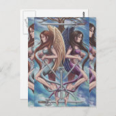 5 van het Briefkaart van het Tarot van het (Voorkant / Achterkant)