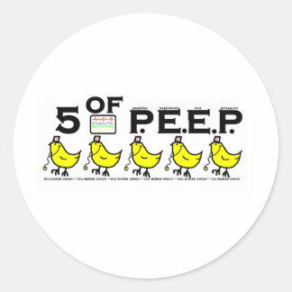 5 van P.E.E.P. Ronde Sticker