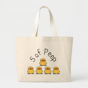 5 van Peep Grote Tote Bag