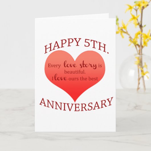 5. Verjaardag Kaart (Gele Bloem)