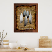 5 Veters op Parchment Native American Wisdom Poster (Keuken)