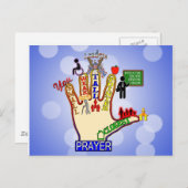 5 VIJF VINGER PRAYER-STEUN BRIEFKAART (Voorkant / Achterkant)
