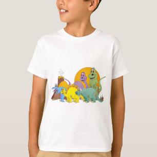 5 vrienden van de dinosaurus t-shirt