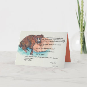 #5 waterverven van reddingsjong & Mary Oliver gedi Kaart