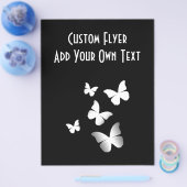 5 Witte Butterflies Flyer (Enkel)