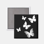 5 Witte Vlinders Magneet (Voorkant / Achterkant)