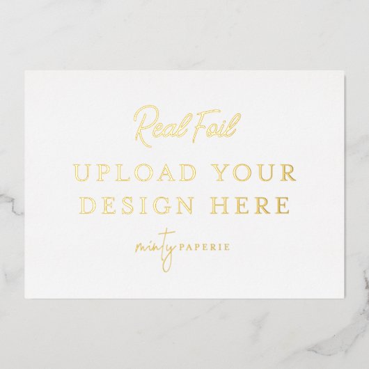 5 "x7" Gouden folie Landschapsprint - doe het zelf Folie Uitnodiging (Voorkant)