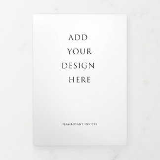 5 "x7" Huwelijk Trifold Letter Fold Programma