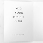 5 "x7" Huwelijk Trifold Letter Fold Programma (Binnenzijde eerst)