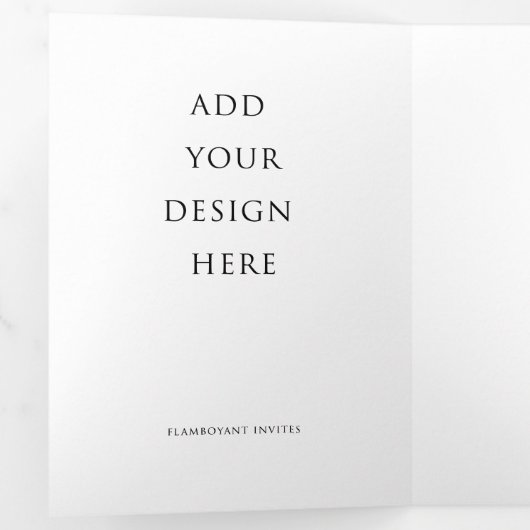 5 "x7" Huwelijk Trifold Letter Fold Programma (Binnenzijde eerst)