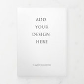 5 "x7" Huwelijk Trifold Letter Fold Programma (Cover)