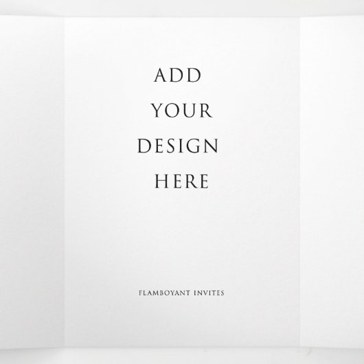 5 "x7" Huwelijk Trifold Letter Fold Programma (Binnenkant midden)