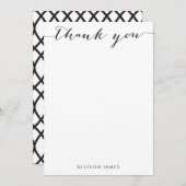 5 x7 Script Font Dank u wel Bedankkaart (Voorkant / Achterkant)