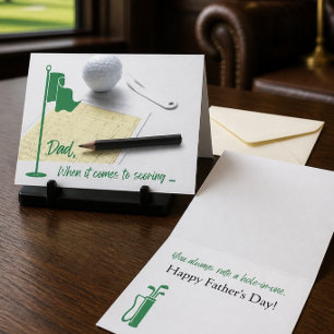 5"x7" Vaderdagkaart met golf-thema Feestdagen Kaart