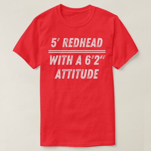 5 x 27 Redhead met Attitude T-shirt (Design voorkant)