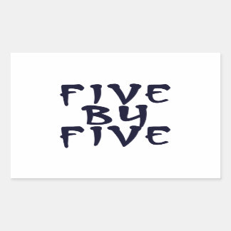 5 x 5 rechthoekige sticker