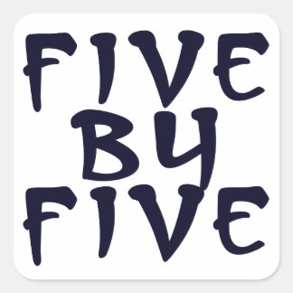 5 x 5 vierkante sticker