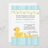 5 x 7 2 Gele Rubber Duck Baby shower Uitnodiging (Voorkant / Achterkant)