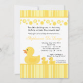 5 x 7 2 Gele Rubber Duck Baby shower Uitnodiging (Voorkant)