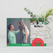 5 x 7 2 Photo Snowflake-fotokaart Feestdagenkaart (Staand voorkant)