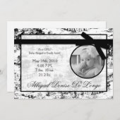 5 x 7 aankondiging van geboorte foto van Black Toi (Voorkant / Achterkant)