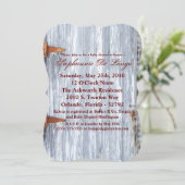 5 x 7 Baby shower Uitnodiging Wit was Wood Barn do (Staand voorkant)
