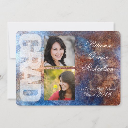 5 x 7 bekendmaking van Rusted Metal Old Steel Gru  Aankondiging (Voorkant)