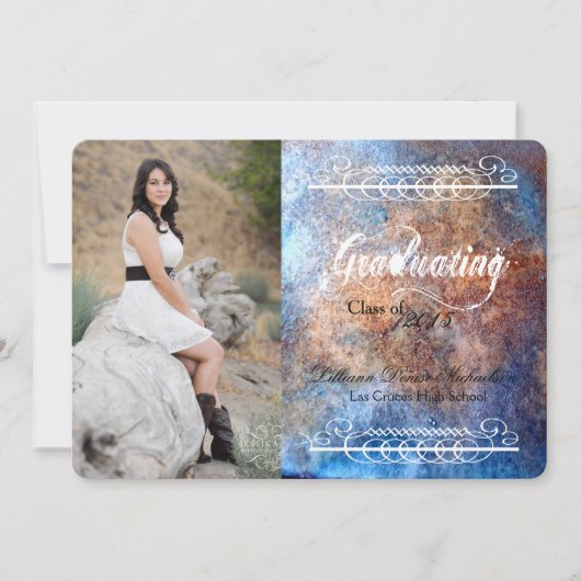 5 x 7 bekendmaking van Rusted Metal Old Steel Gru Aankondiging (Voorkant)