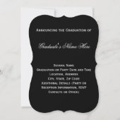 5 x 7 Black Swirl Photo Afstuderen Invitation Kaart (Achterkant)