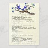 5 x 7 bluebirds Trouwprogramma Programma (Achterkant)