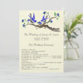 5 x 7 bluebirds Trouwprogramma Programma (Staand voorkant)