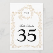 5 x 7 Blush Crest Elegante Trouwtafel Nummers (Voorkant)