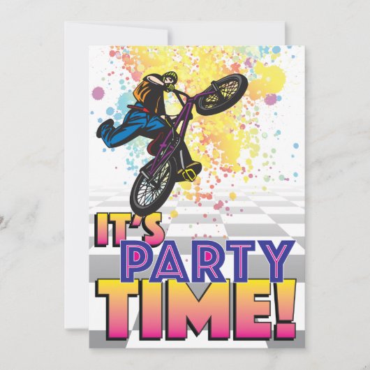 5 X 7 BMX Invitation d'anniversaire (Devant)